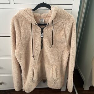 PINK Victoria's Secret Cream Fleece Jacket